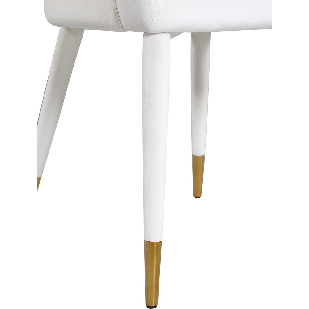Destiny Cream Velvet Dining Chair. Picture 5