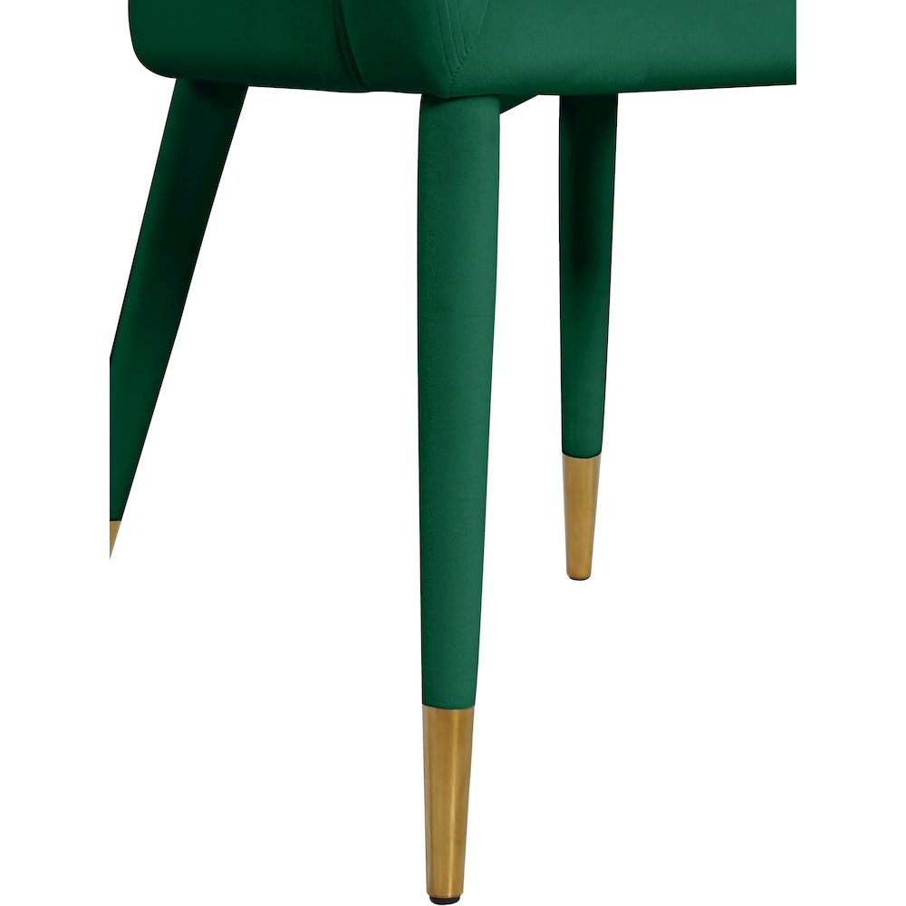 Destiny Green Velvet Dining Chair. Picture 5