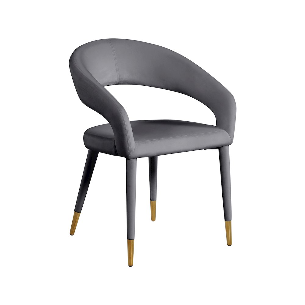 Destiny Grey Velvet Dining Chair. Picture 1