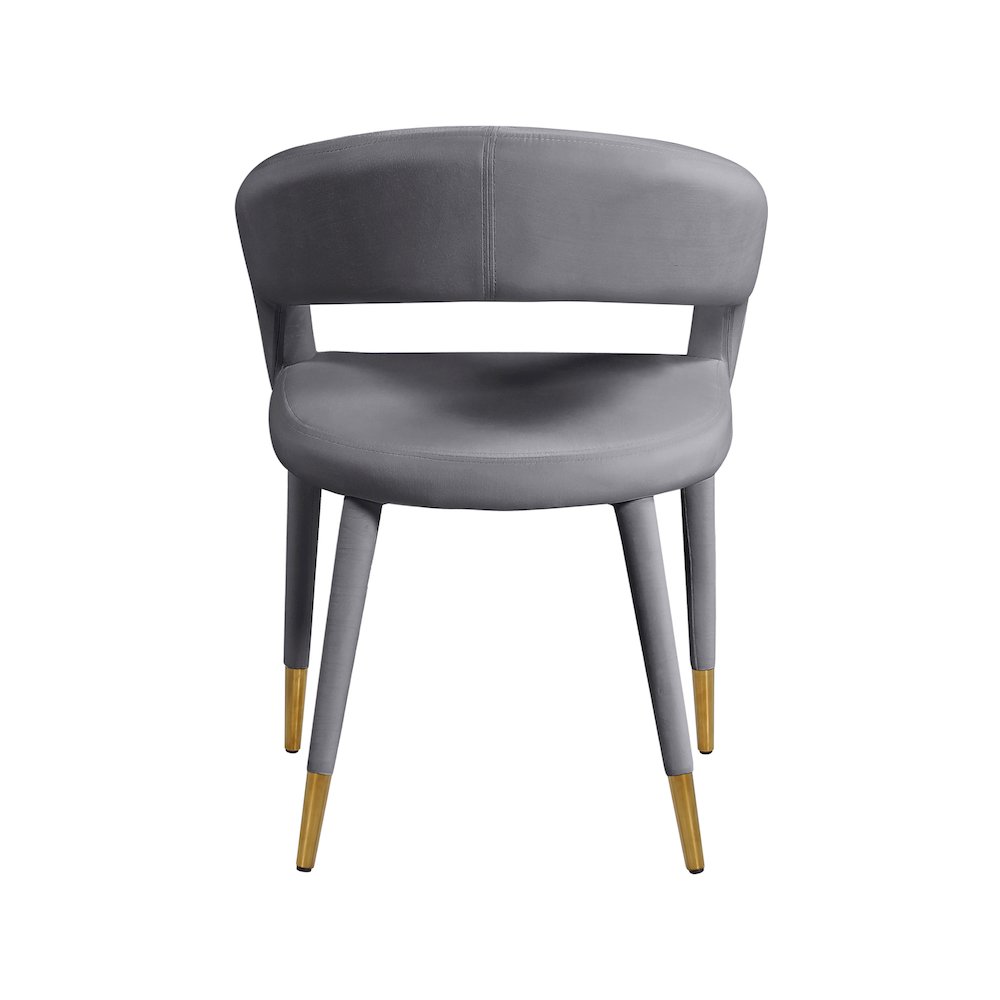 Destiny Grey Velvet Dining Chair. Picture 2