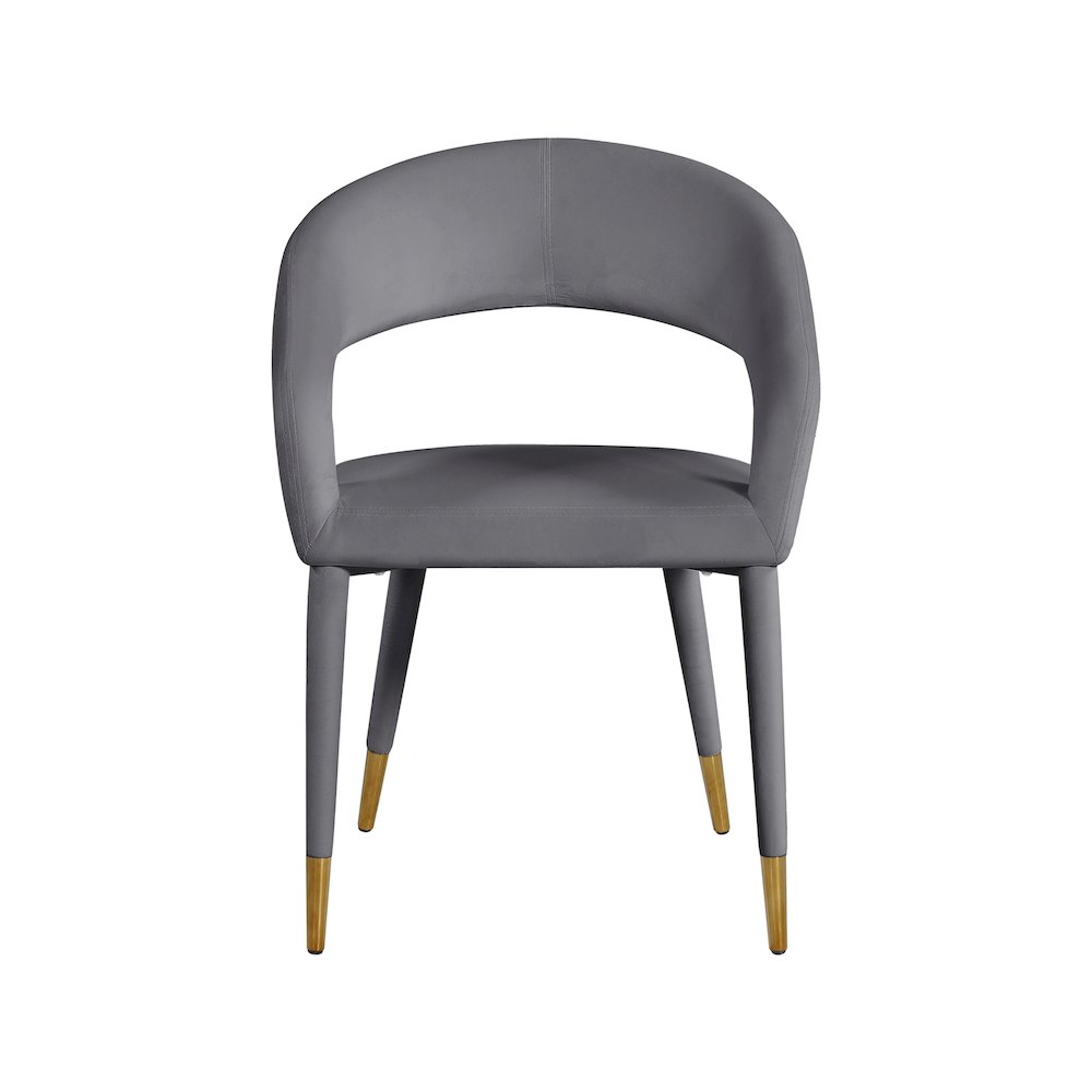 Destiny Grey Velvet Dining Chair. Picture 3