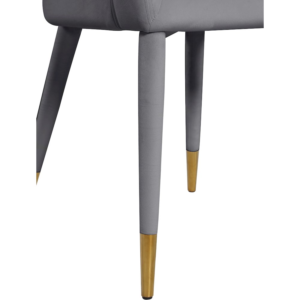 Destiny Grey Velvet Dining Chair. Picture 5