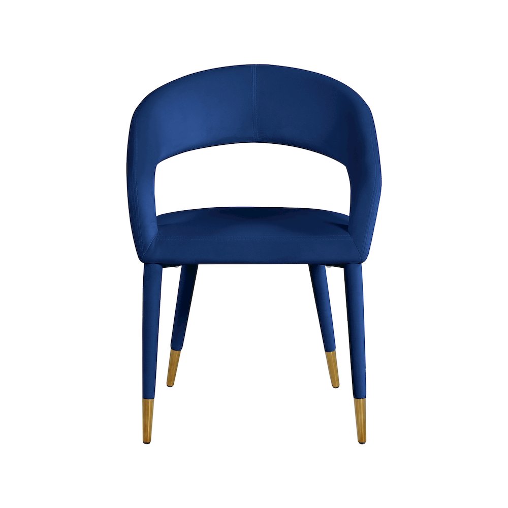 Destiny Navy Velvet Dining Chair. Picture 3