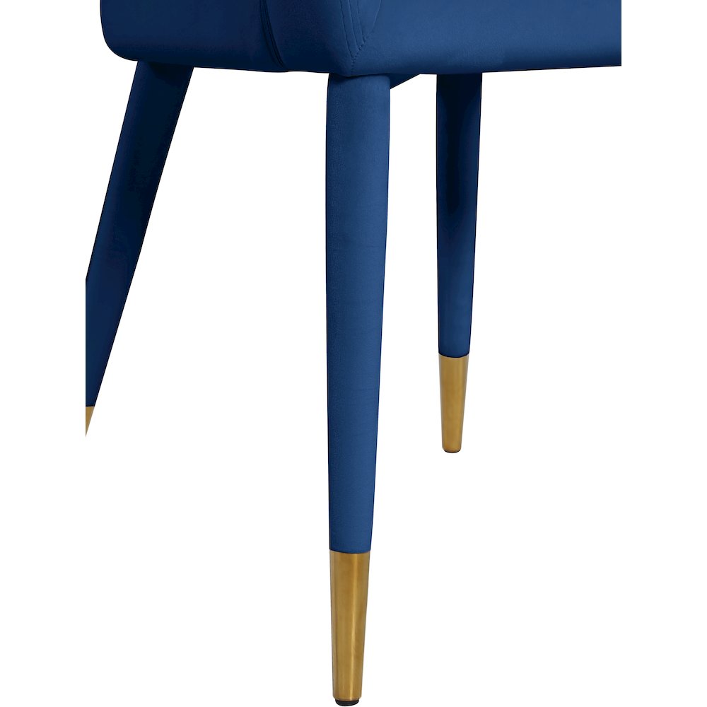Destiny Navy Velvet Dining Chair. Picture 5
