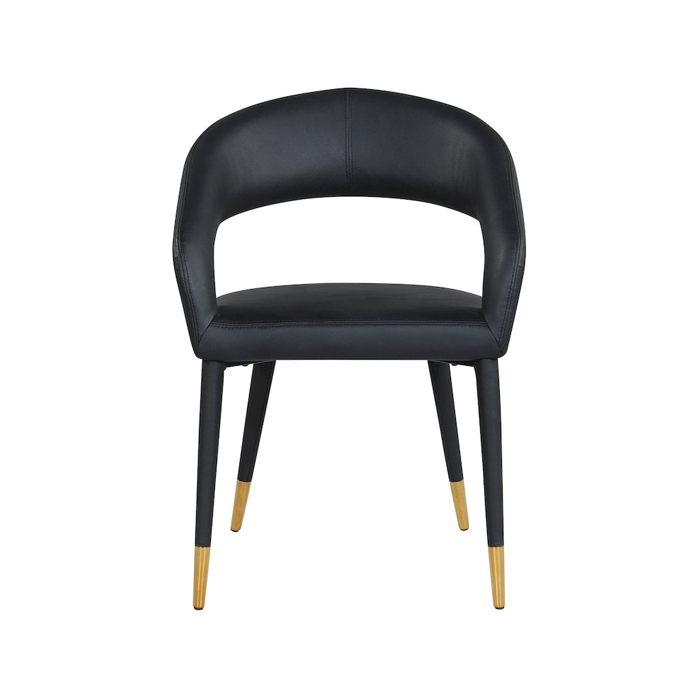 Destiny Black Vegan Leather Dining Chair. Picture 3