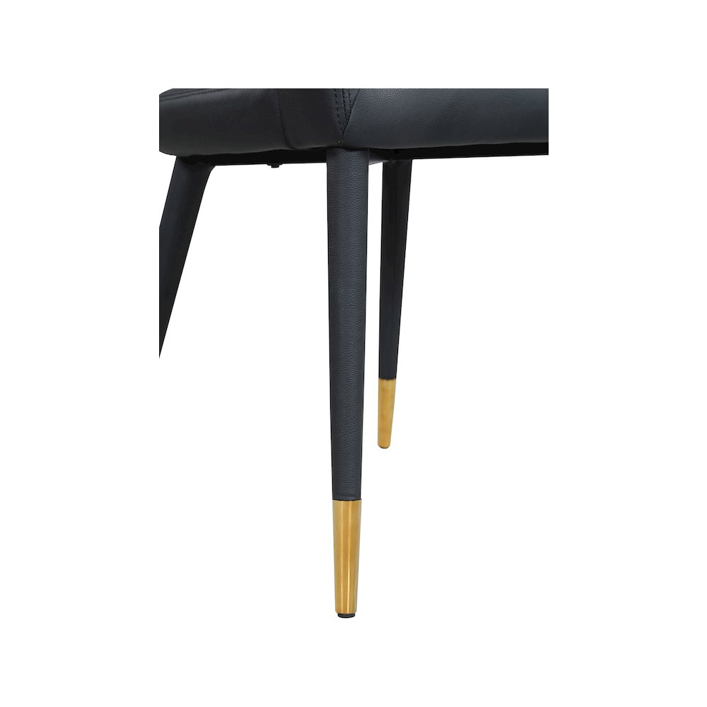 Destiny Black Vegan Leather Dining Chair. Picture 5
