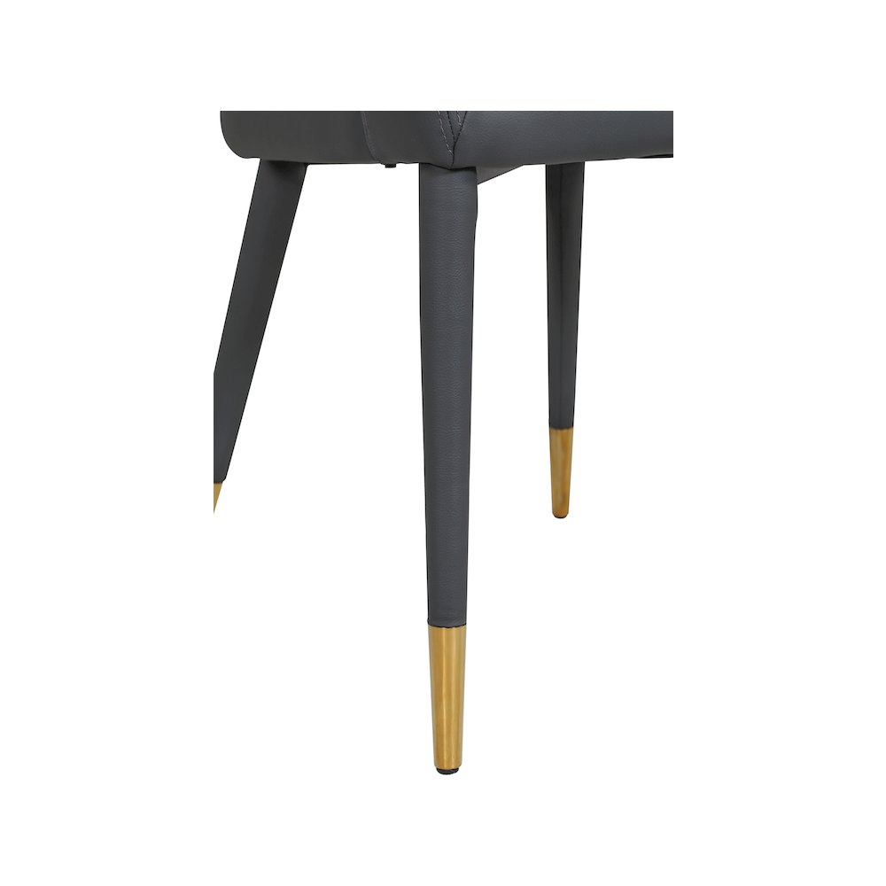 Destiny Grey Vegan Leather Dining Chair. Picture 5