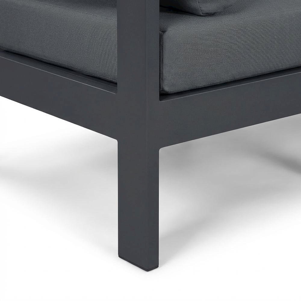 Gray Fabric Outdoor Patio Modular Sectional For Contemporary Style Lounge. Picture 6