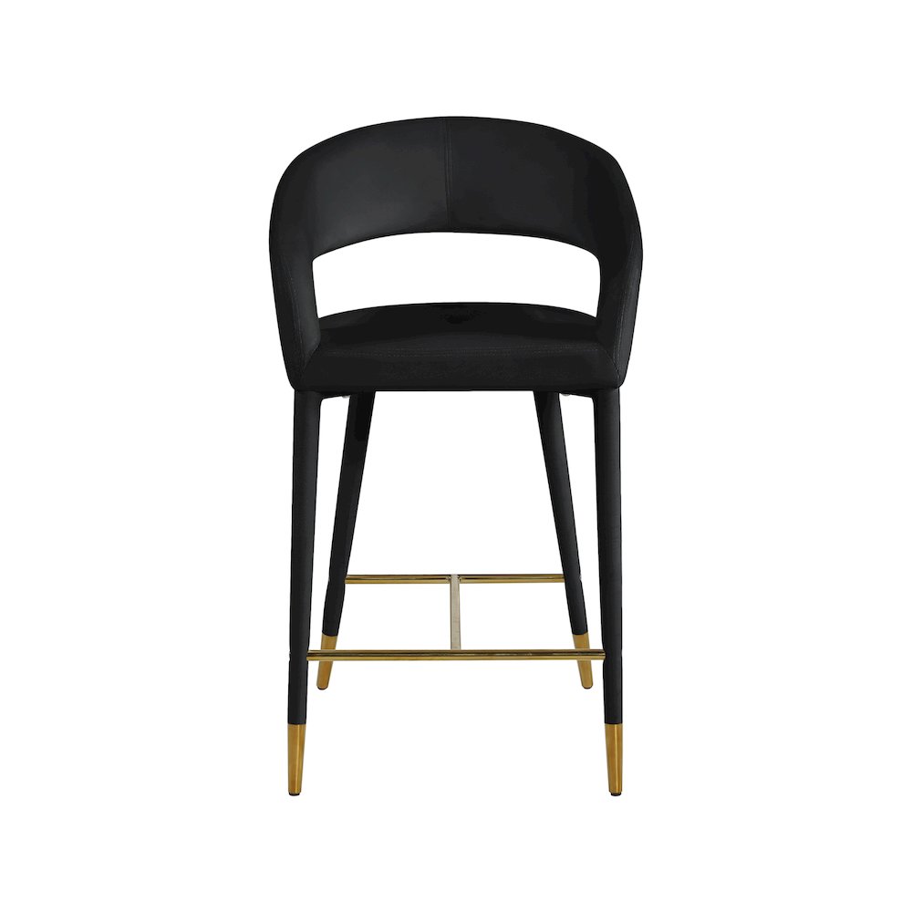 Destiny Black Velvet Stool. Picture 3