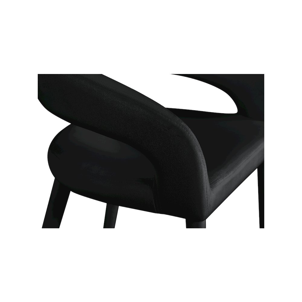Destiny Black Velvet Stool. Picture 5