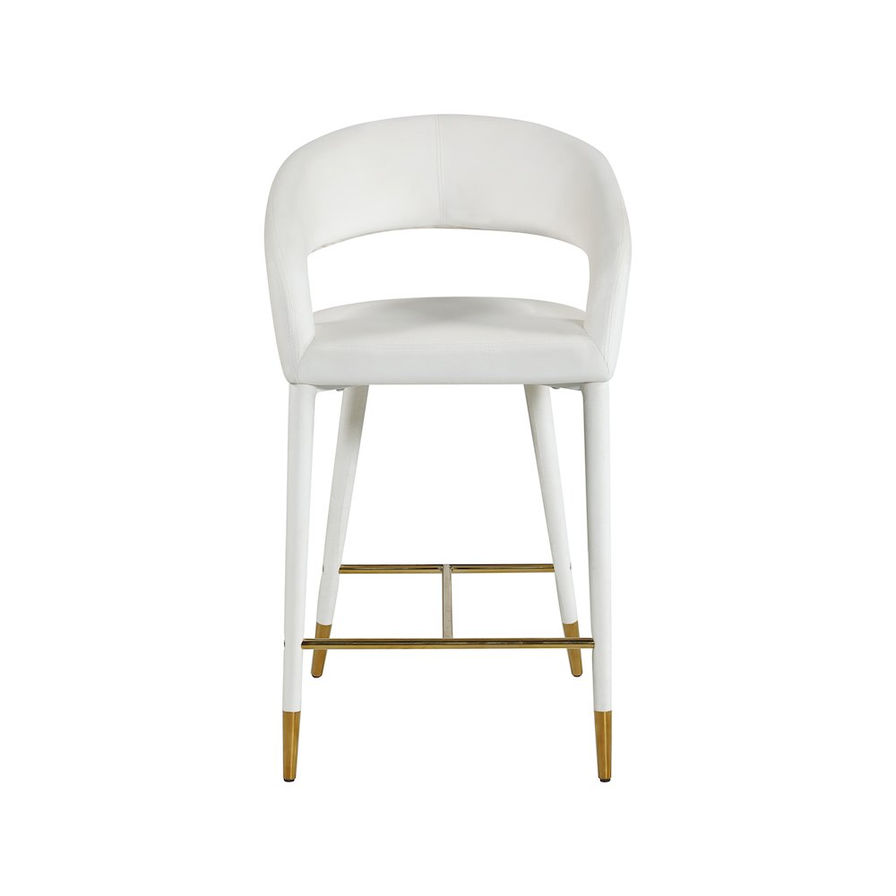 Destiny Cream Velvet Stool. Picture 3