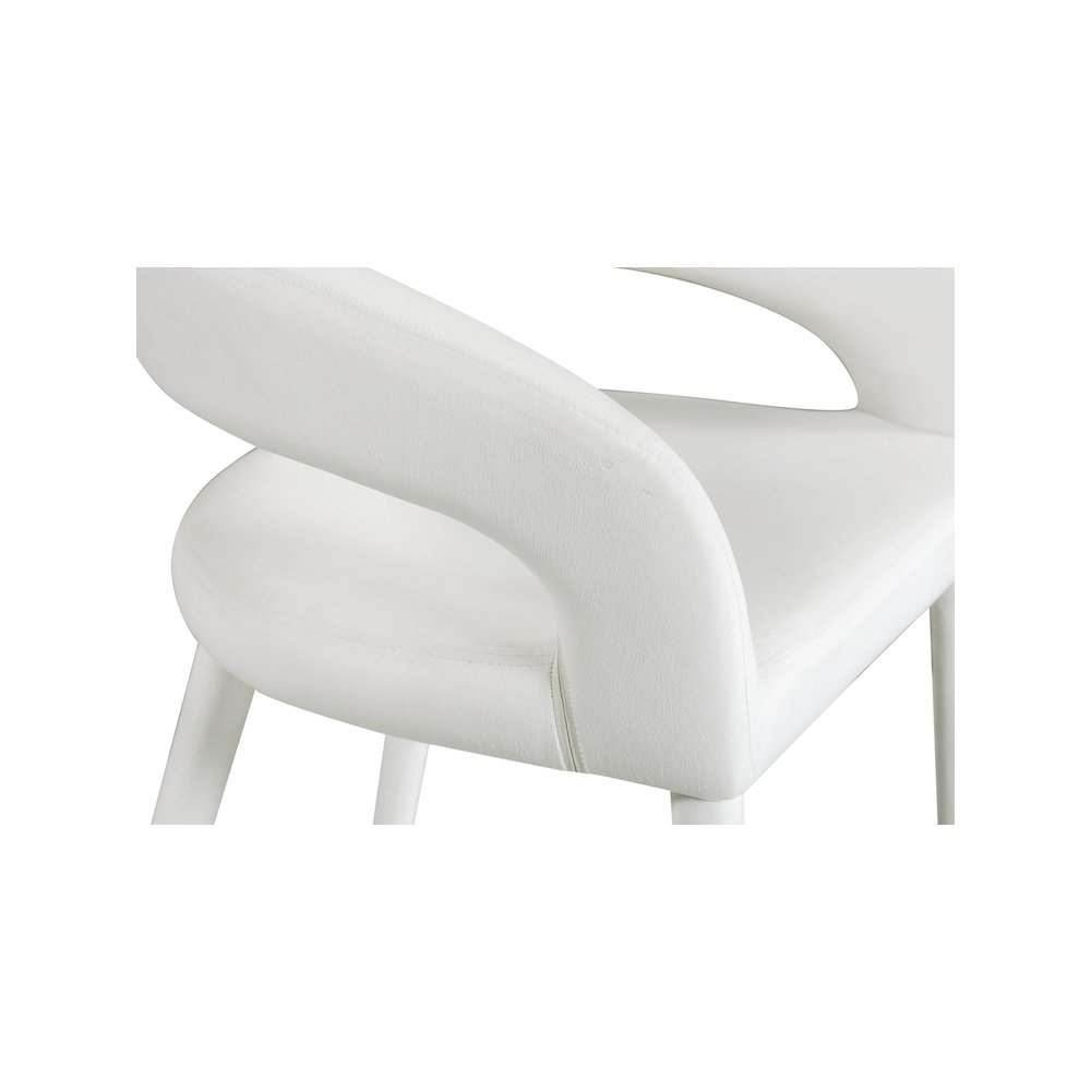 Destiny Cream Velvet Stool. Picture 5