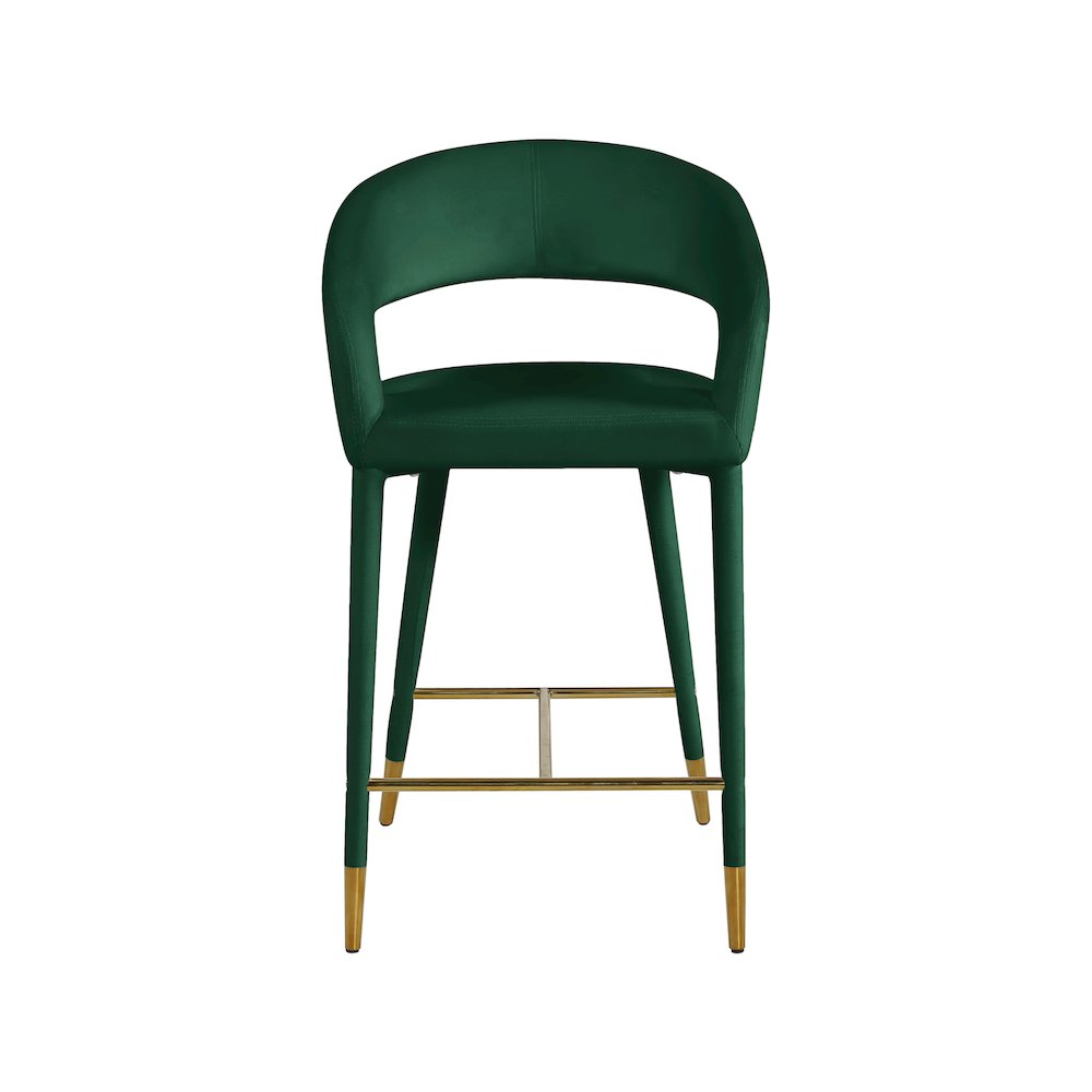 Destiny Green Velvet Stool. Picture 3