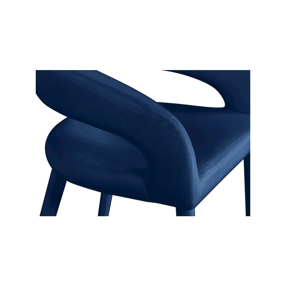 Destiny Navy Velvet Stool. Picture 5