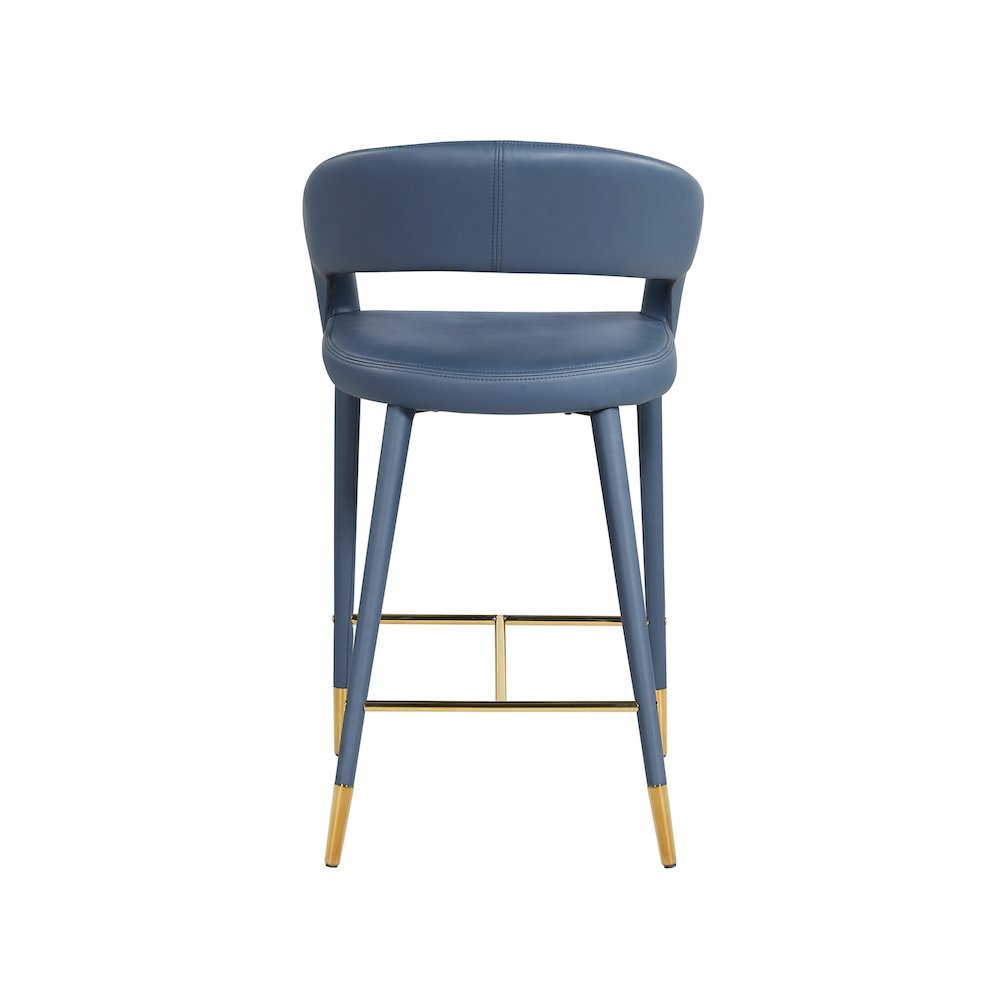 Destiny Navy Vegan Leather Stool. Picture 2
