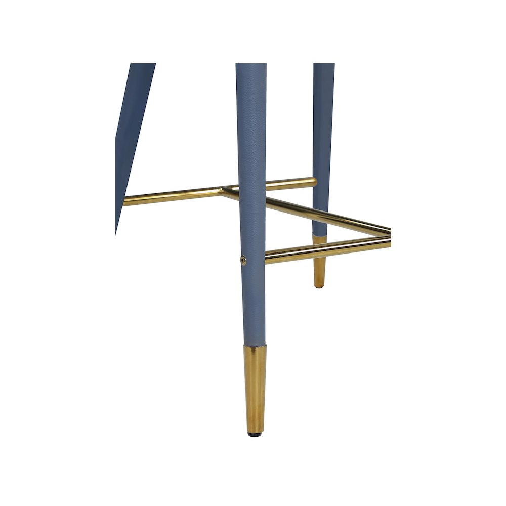 Destiny Navy Vegan Leather Stool. Picture 5