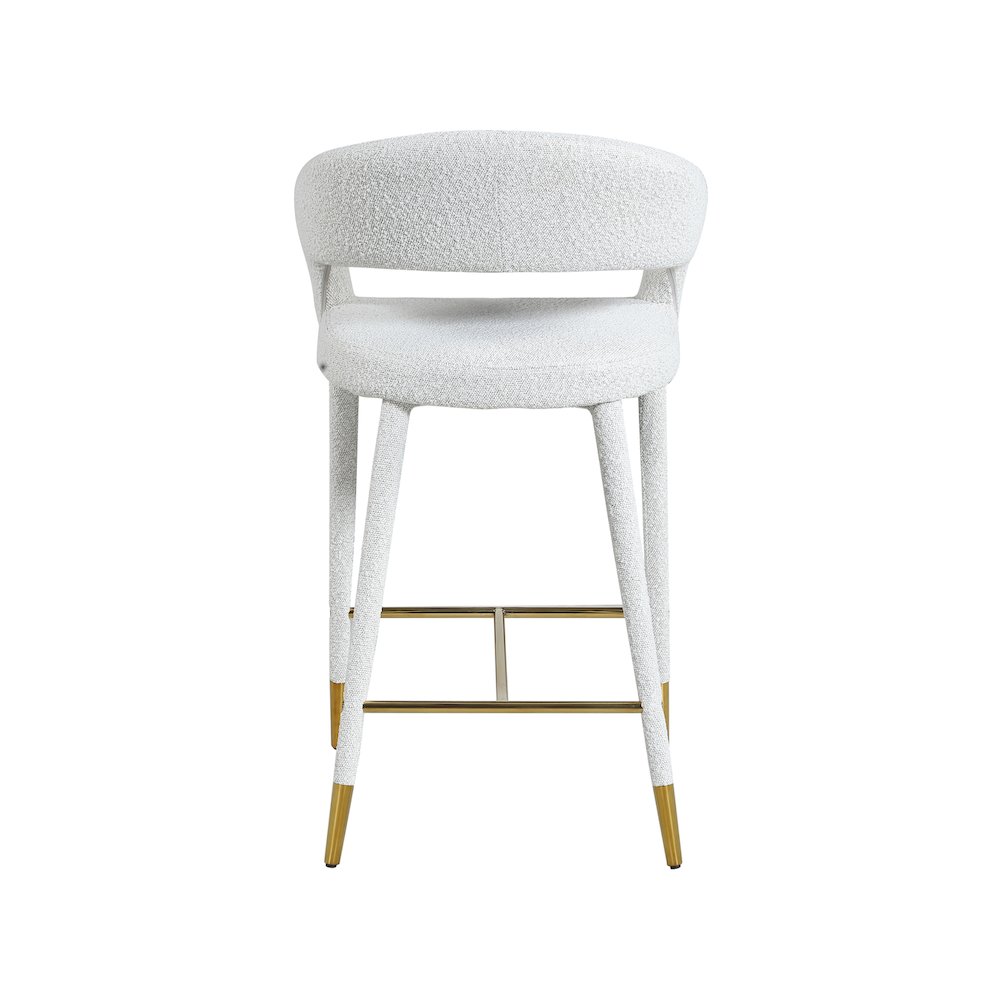 Destiny Cream Fabric Stool. Picture 2