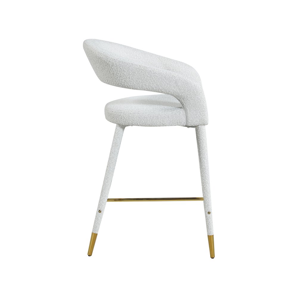 Destiny Cream Fabric Stool. Picture 4
