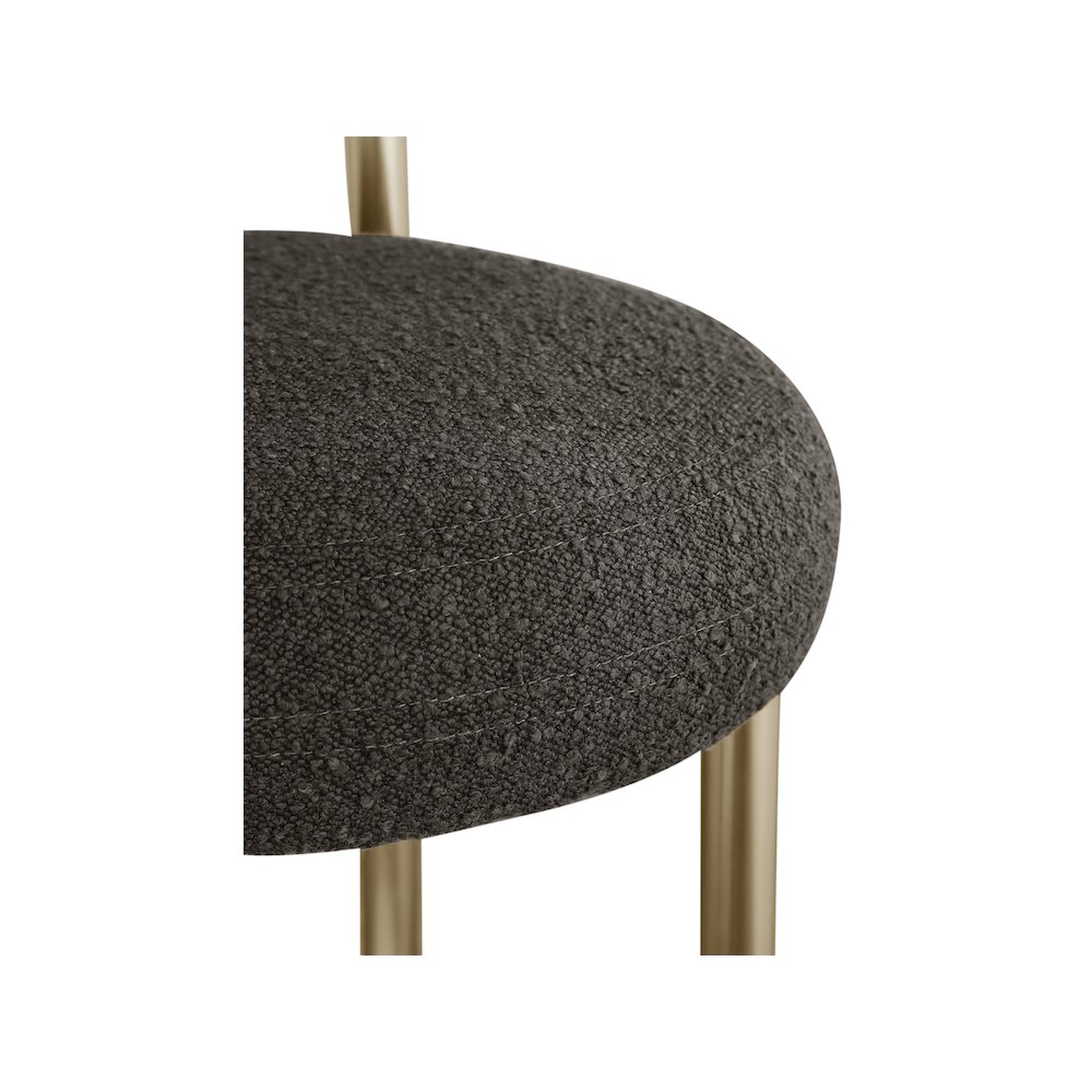 Bordeaux Brown Boucle Fabric Stool, Set of 2. Picture 6