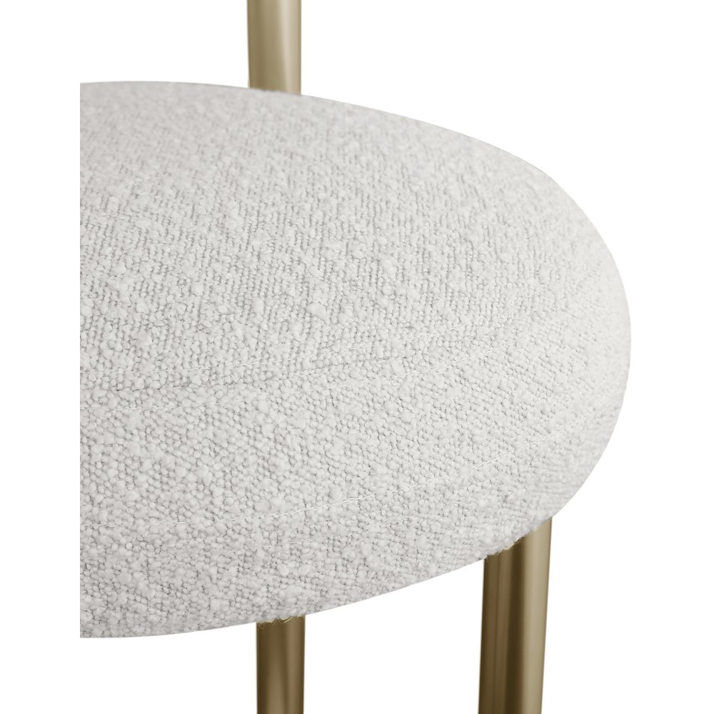 Bordeaux Cream Boucle Fabric Stool, Set of 2. Picture 6