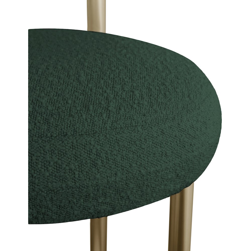 Bordeaux Green Boucle Fabric Stool, Set of 2. Picture 6