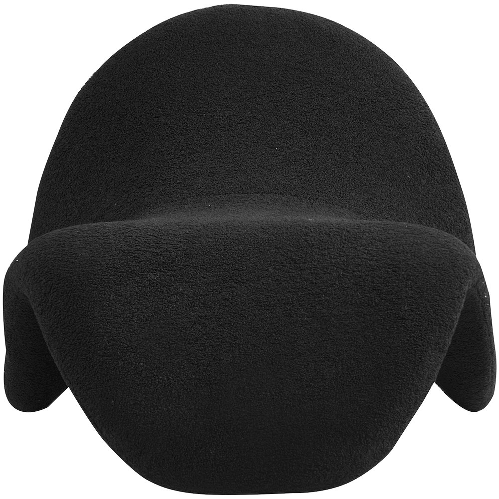 Theodore Black Fur Accent Chair. Picture 3