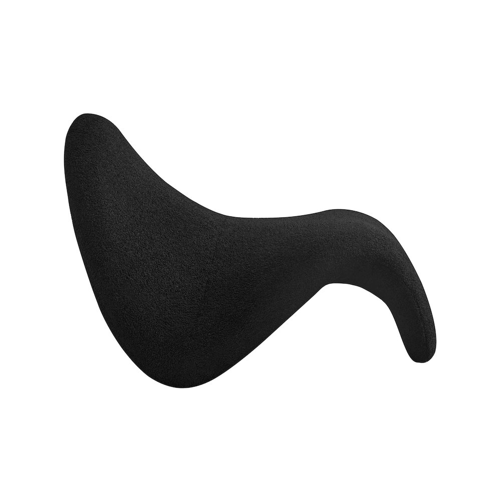 Theodore Black Fur Accent Chair. Picture 4