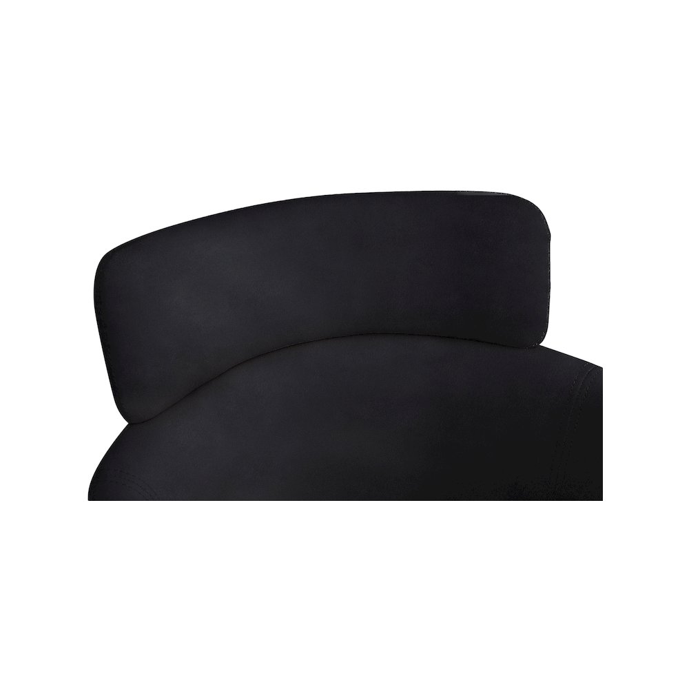 Yara Black Velvet Dining Chair, Set of 2. Picture 4