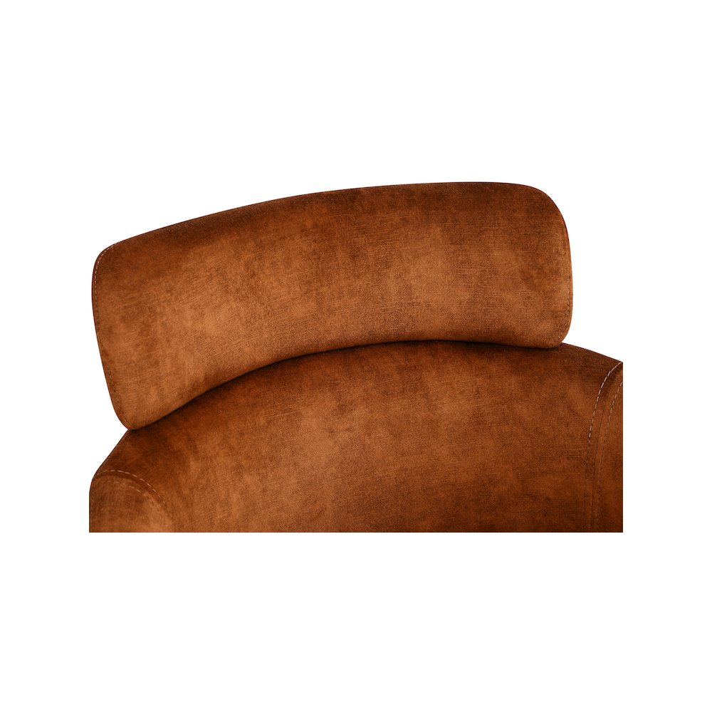 Yara Cognac Velvet Dining Chair, Set of 2. Picture 4