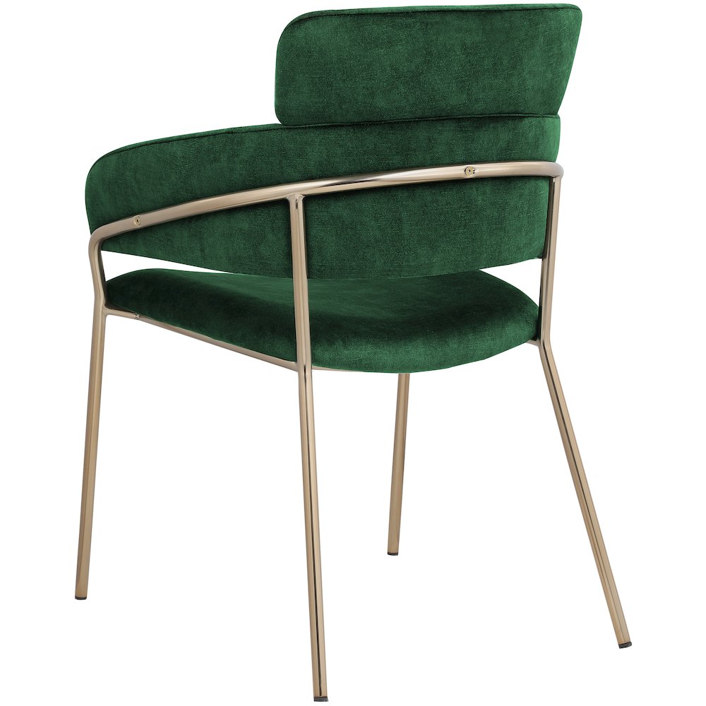 Yara Green Velvet Dining Chair, Set of 2. Picture 2
