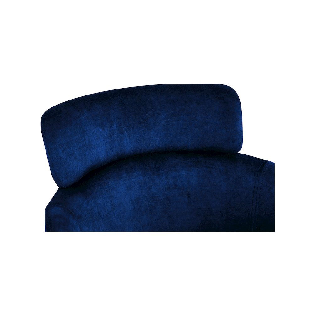 Yara Navy Velvet Dining Chair, Set of 2. Picture 4