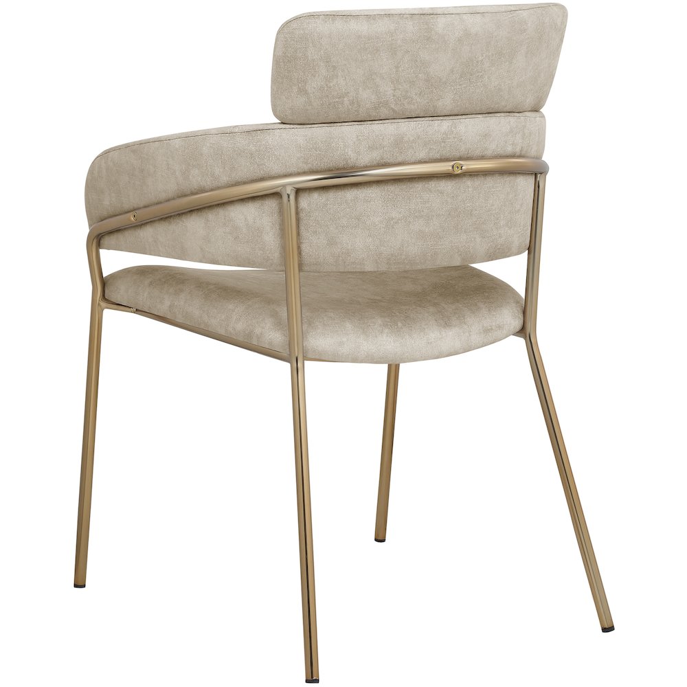 Yara Stone Velvet Dining Chair, Set of 2. Picture 2