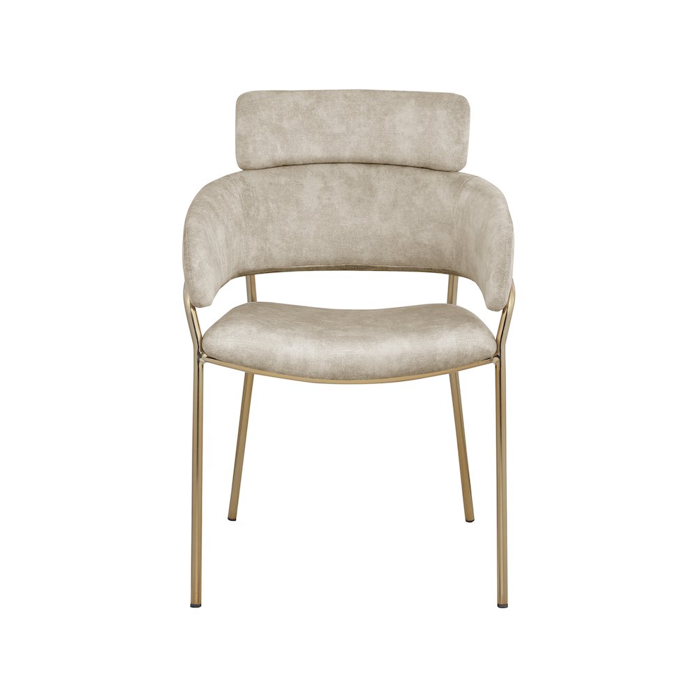 Yara Stone Velvet Dining Chair, Set of 2. Picture 3