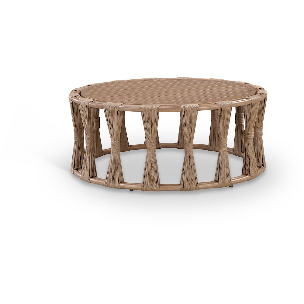 San Pietro Natural Aluminum Outdoor Patio Coffee Table. Picture 1