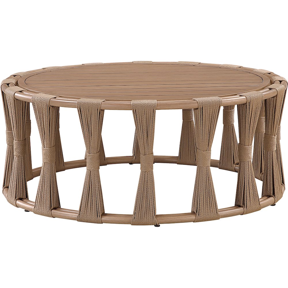 San Pietro Natural Aluminum Outdoor Patio Coffee Table. Picture 2