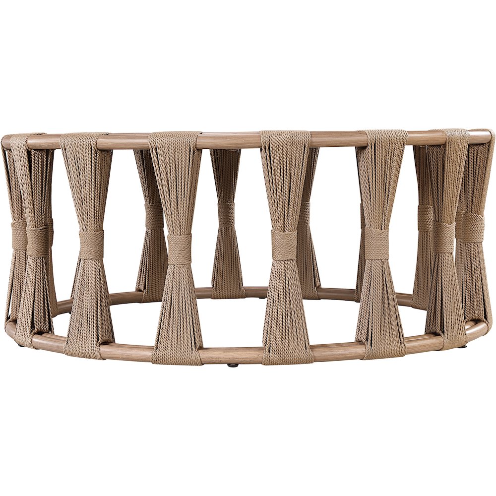 San Pietro Natural Aluminum Outdoor Patio Coffee Table. Picture 8