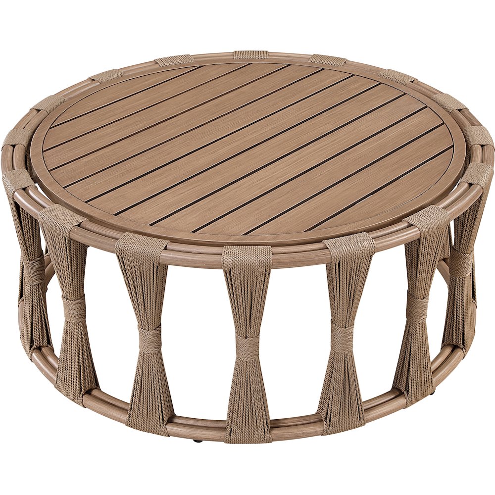 San Pietro Natural Aluminum Outdoor Patio Coffee Table. Picture 3