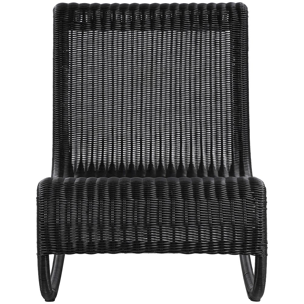 Antigua Black Wicker Outdoor Patio Rocking Chair. Picture 2