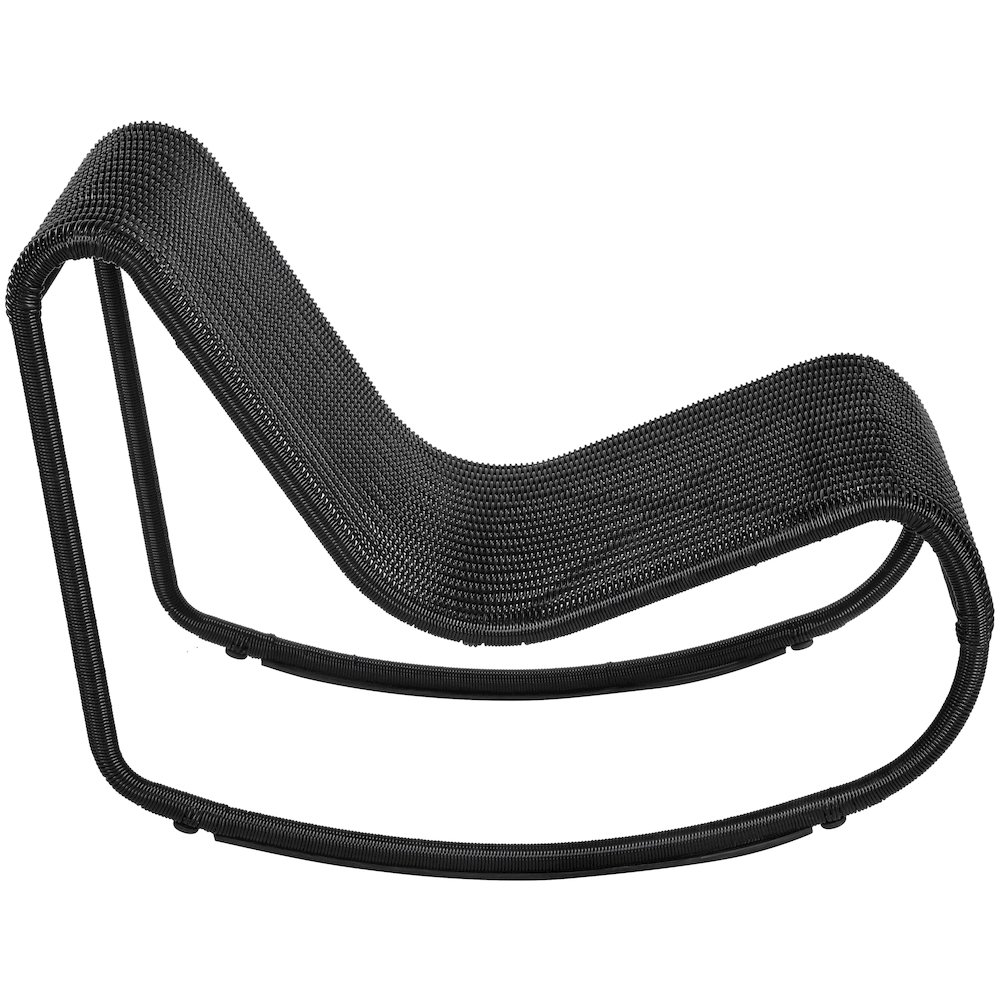 Antigua Black Wicker Outdoor Patio Rocking Chair. Picture 8