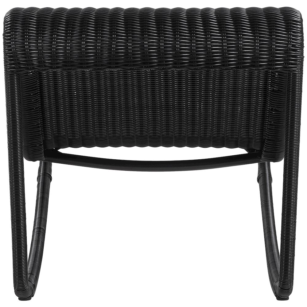 Antigua Black Wicker Outdoor Patio Rocking Chair. Picture 3