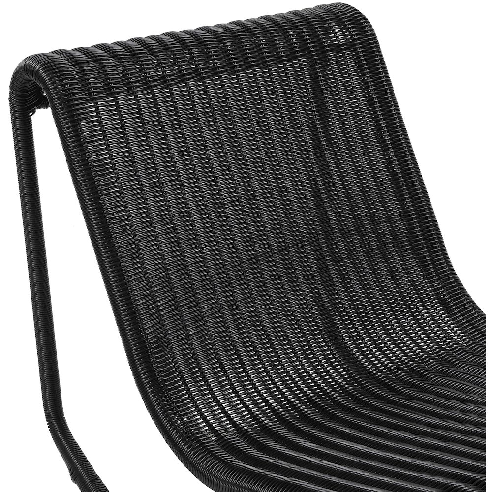 Antigua Black Wicker Outdoor Patio Rocking Chair. Picture 4