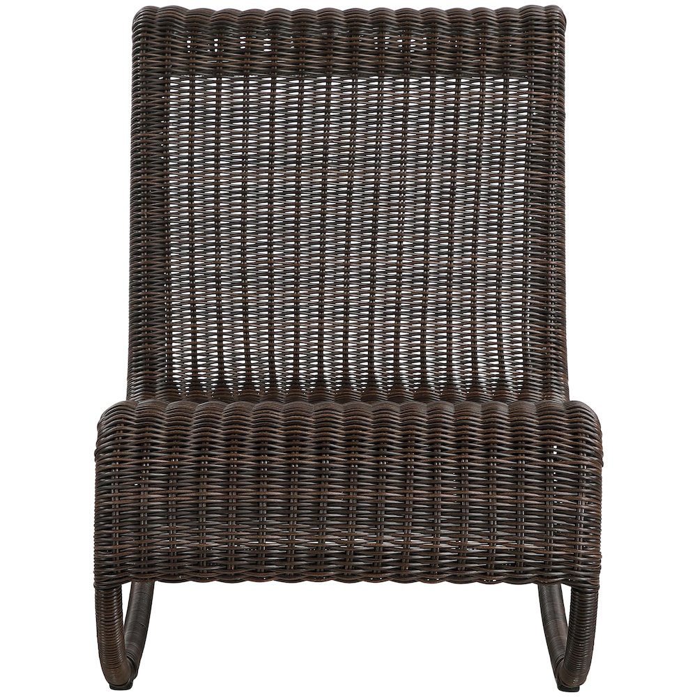 Antigua Brown Wicker Outdoor Patio Rocking Chair. Picture 2