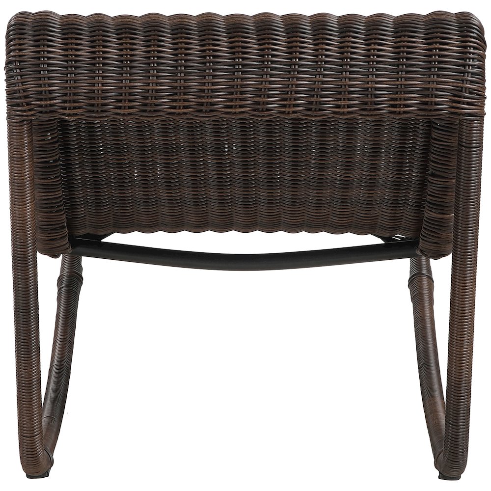 Antigua Brown Wicker Outdoor Patio Rocking Chair. Picture 3