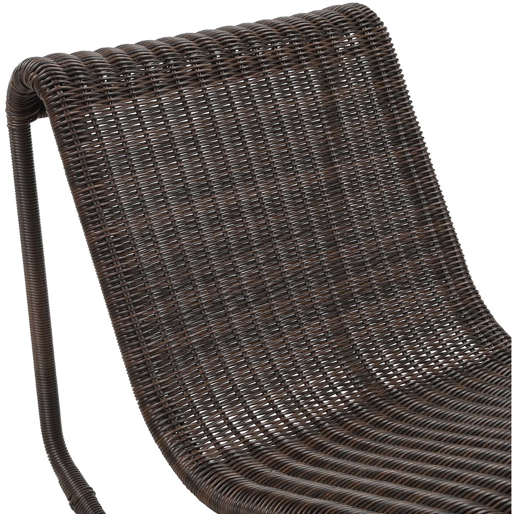 Antigua Brown Wicker Outdoor Patio Rocking Chair. Picture 4