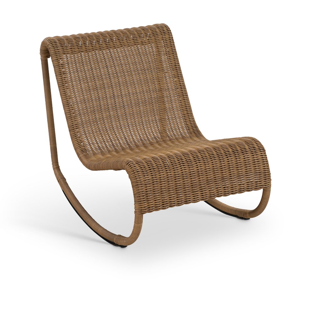 Antigua Natural Wicker Outdoor Patio Rocking Chair. Picture 1