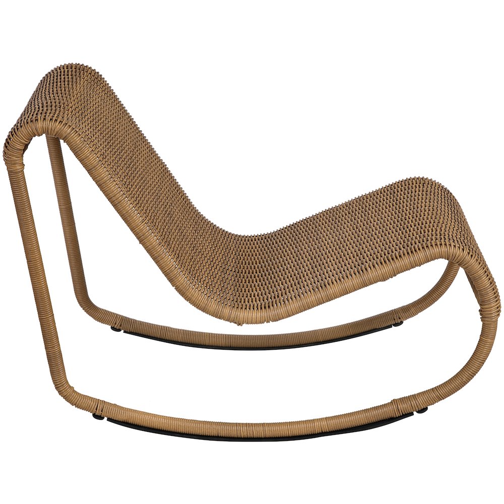 Antigua Natural Wicker Outdoor Patio Rocking Chair. Picture 8