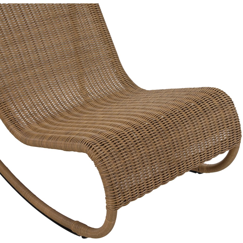Antigua Natural Wicker Outdoor Patio Rocking Chair. Picture 5