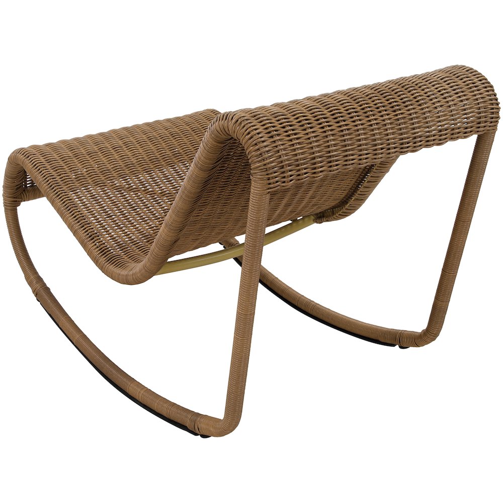 Antigua Natural Wicker Outdoor Patio Rocking Chair. Picture 6