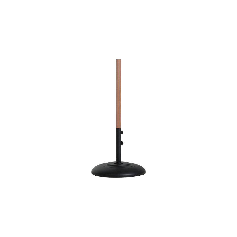 Fiji Beige Fabric / Matte Black Aluminum Patio Umbrella with Base Sets. Picture 3