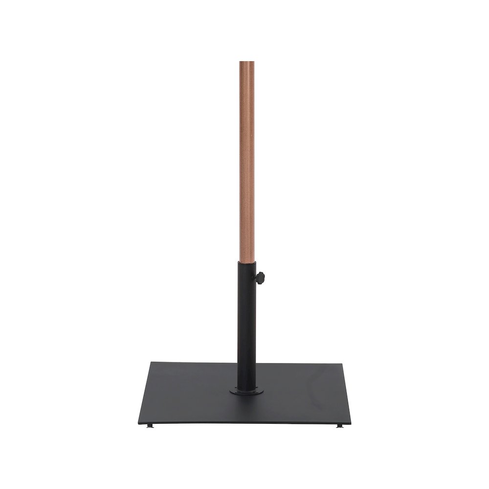 Fiji Black Fabric / Matte Black Aluminum Patio Umbrella with Base Sets. Picture 4